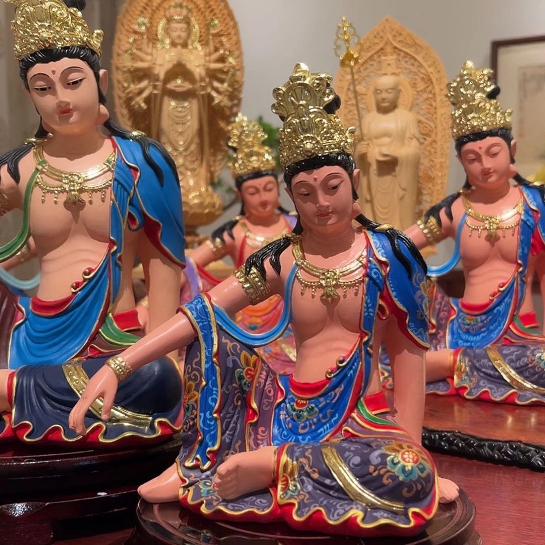 天***:木象牙果蓝大彩自在观音20