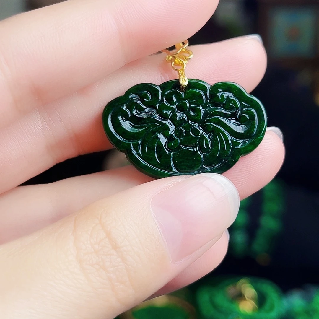 颈饰银S925镶嵌翡翠多样性