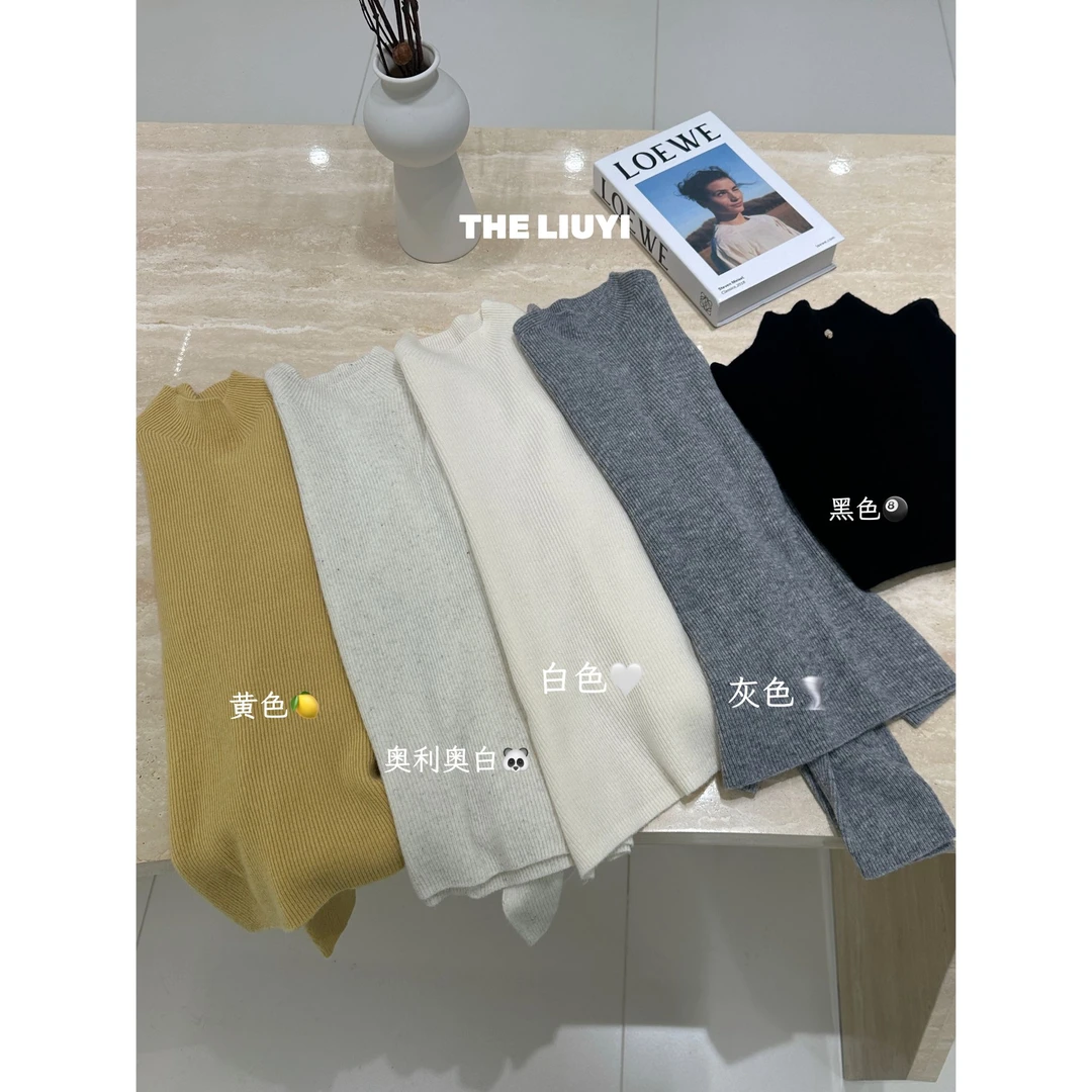 【LIUYI】100全羊毛无缝半高领针织打底毛衣51014