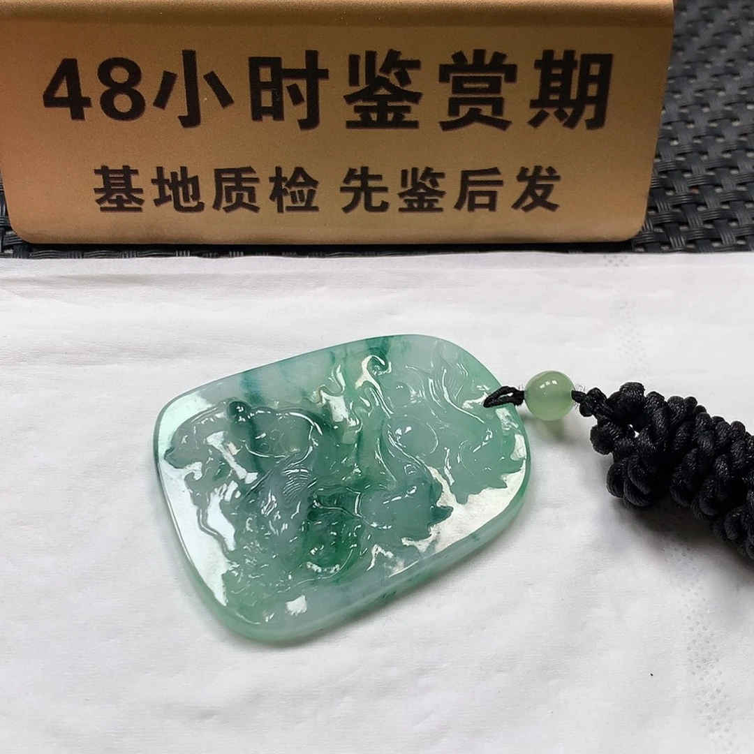 颈饰未镶嵌翡翠龙牌