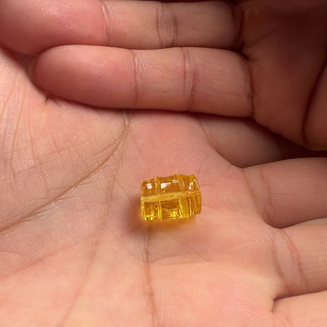 蜜蜡颈饰未镶嵌金珀竹节提溜吊坠
