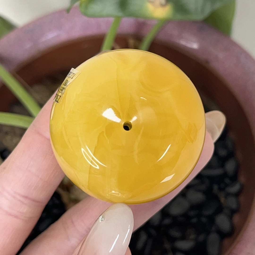 天然原矿无优化无烤色无补胶无煮蜜无辐照蜜蜡平安扣吊坠（1226）