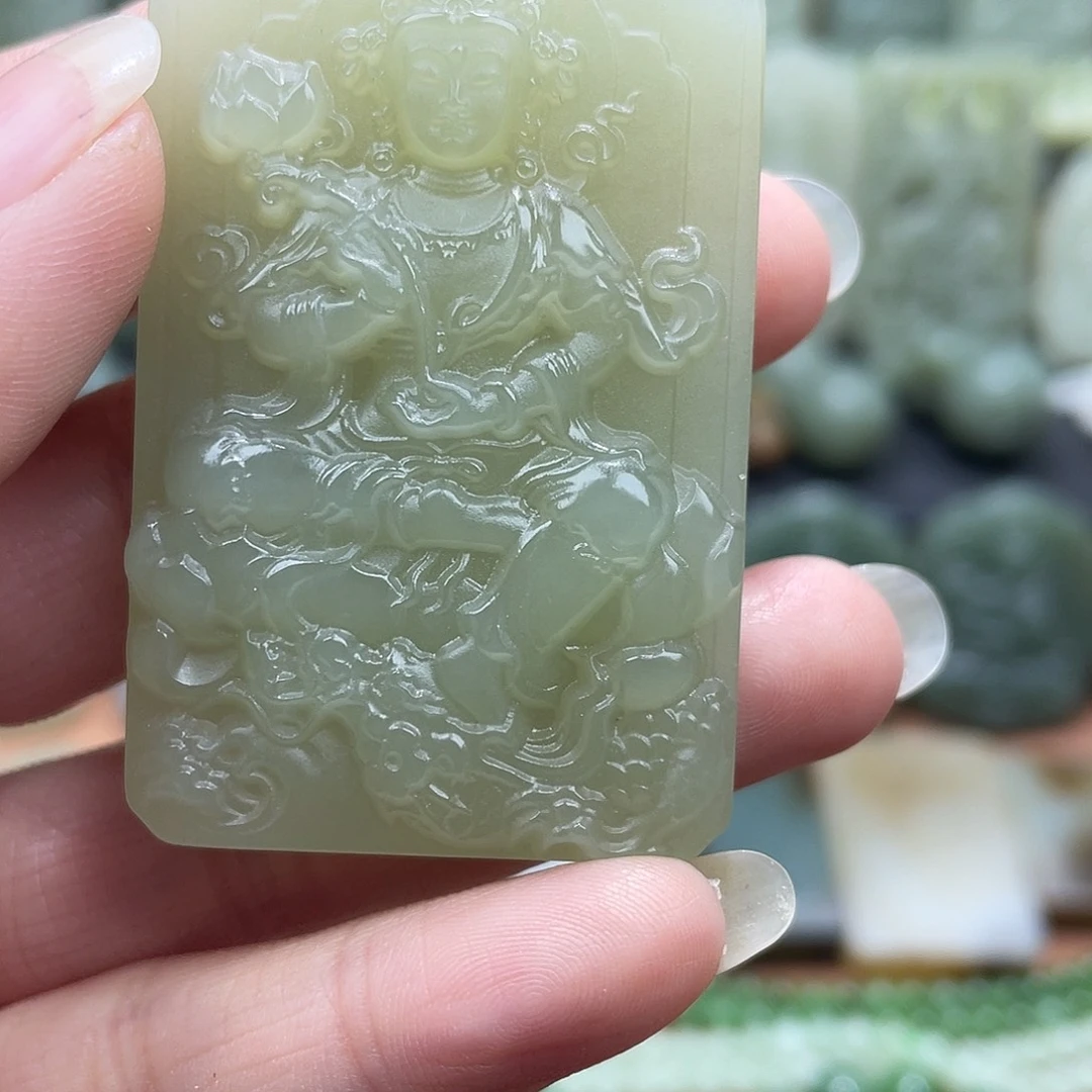 和田玉未镶嵌吊坠(不含链)