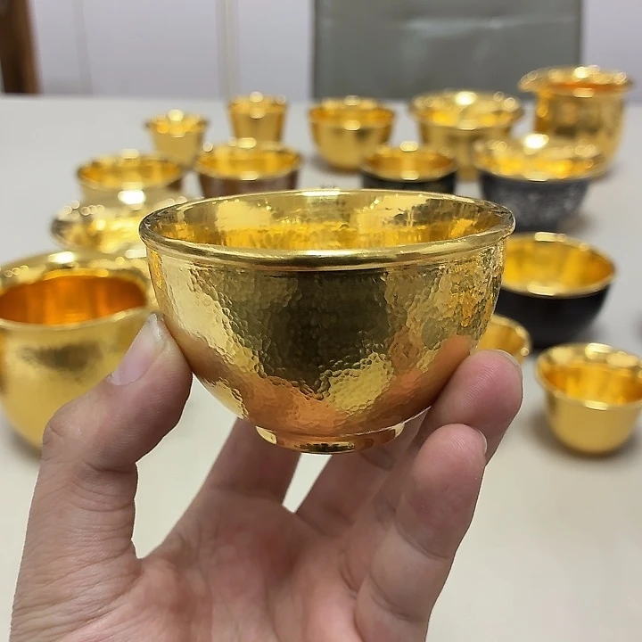 李小鹤里外金4克足金鸡心杯100毫升