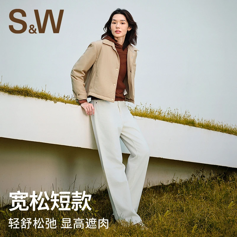 【淼淼专属】SW速惟短款薄款街头风单排扣厚款舒适防风时尚棉服1390
