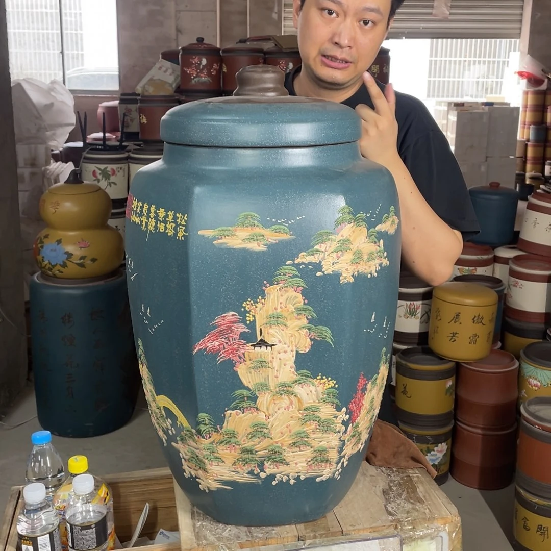 宜兴原矿紫砂茶叶罐