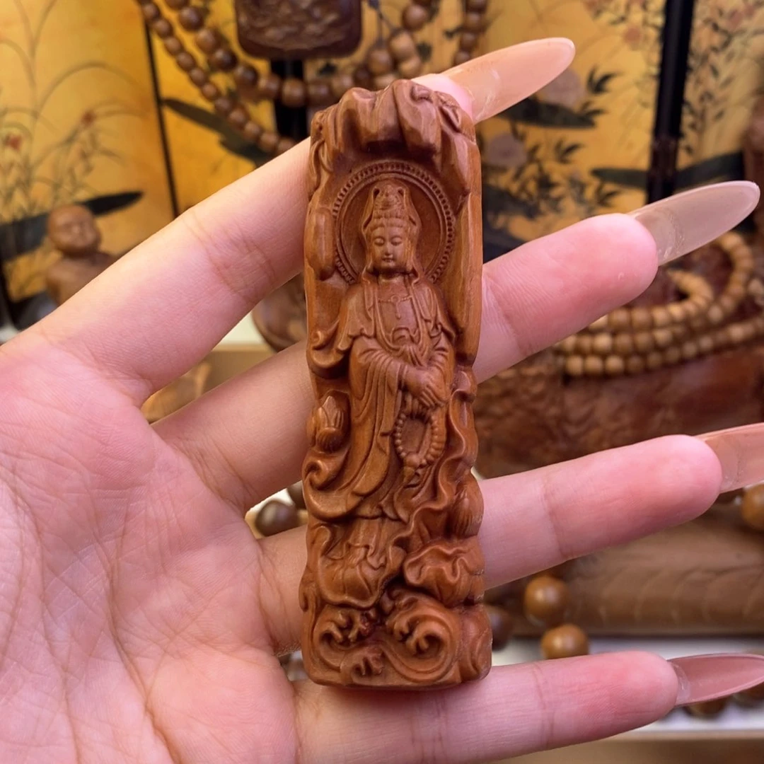 檀香木手串/手链*️****奶香观音吊坠