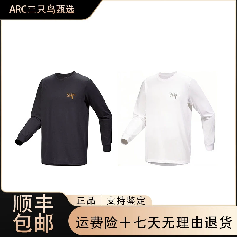 Arcteryx 始祖鸟 Multi Bird Logo Ls字母图案复古印花长袖tee