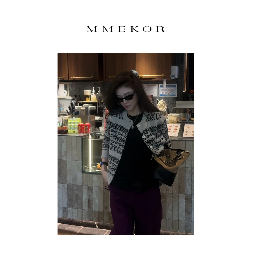 MMEKOR“小屋画报”针织衫 静奢老钱风上衣 30576