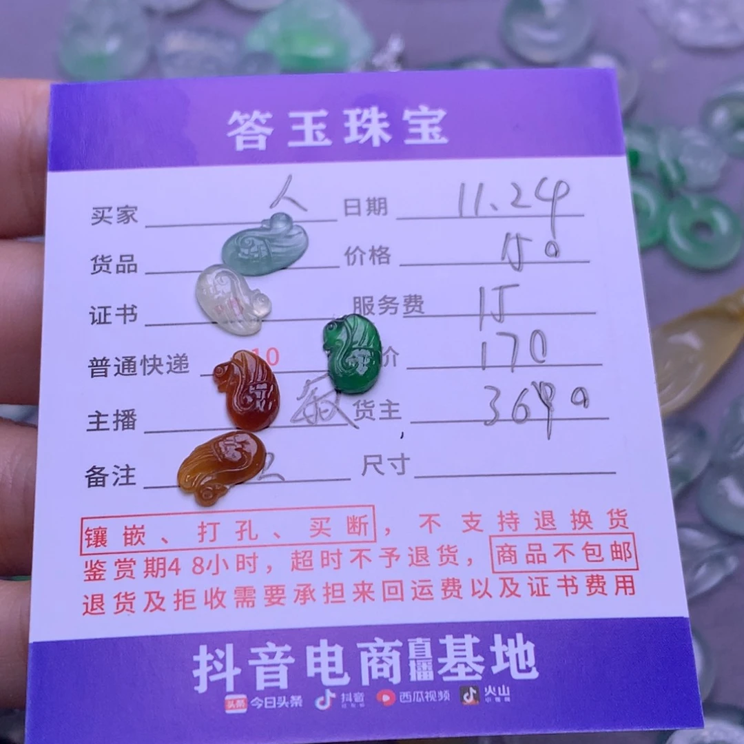 颈饰未镶嵌翡翠人**多