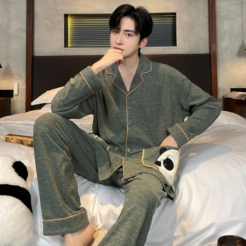 男款2025新款秋冬男士德绒睡衣季珊瑚绒磨毛加绒加厚家居服套装