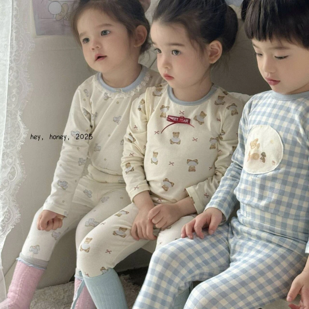 2025年秋冬新款莱卡棉秋衣秋裤套装儿童男童女童宝宝睡衣A类无骨