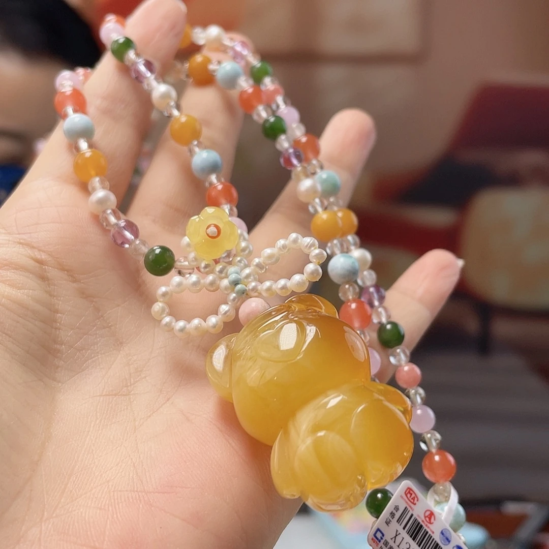 裸石蜜蜡未镶嵌蜜蜡吊坠