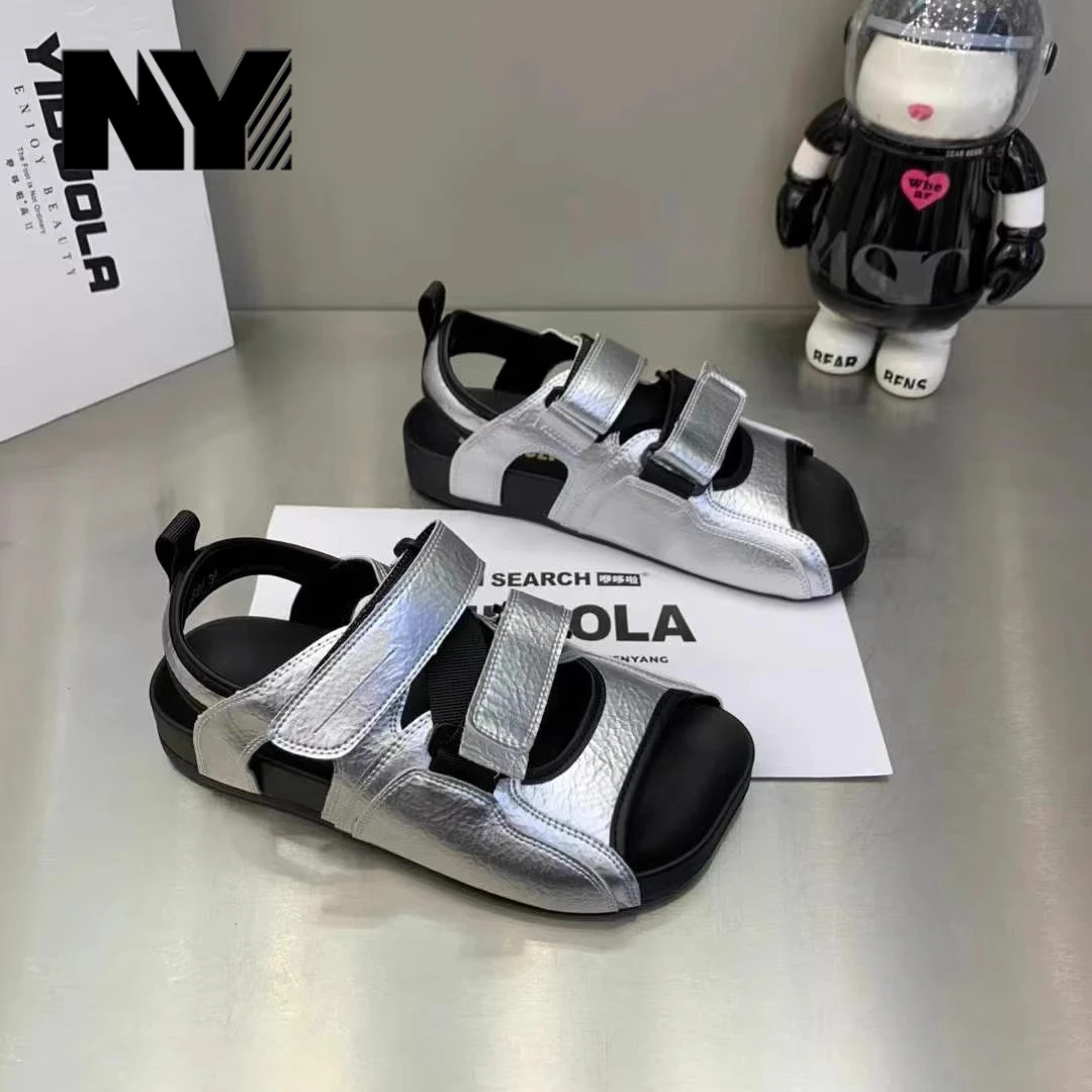 NY品牌时尚勃肯凉鞋女2025夏季新款防滑轻便一字沙滩软底凉拖鞋潮