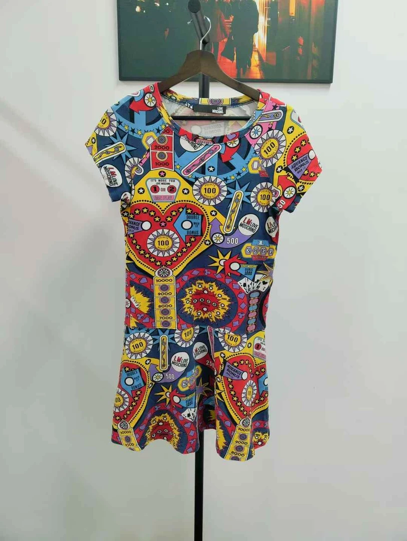 99新 Moschino/莫斯奇诺 葡萄籽奢潮/MOSCHINO  短袖裙/38码