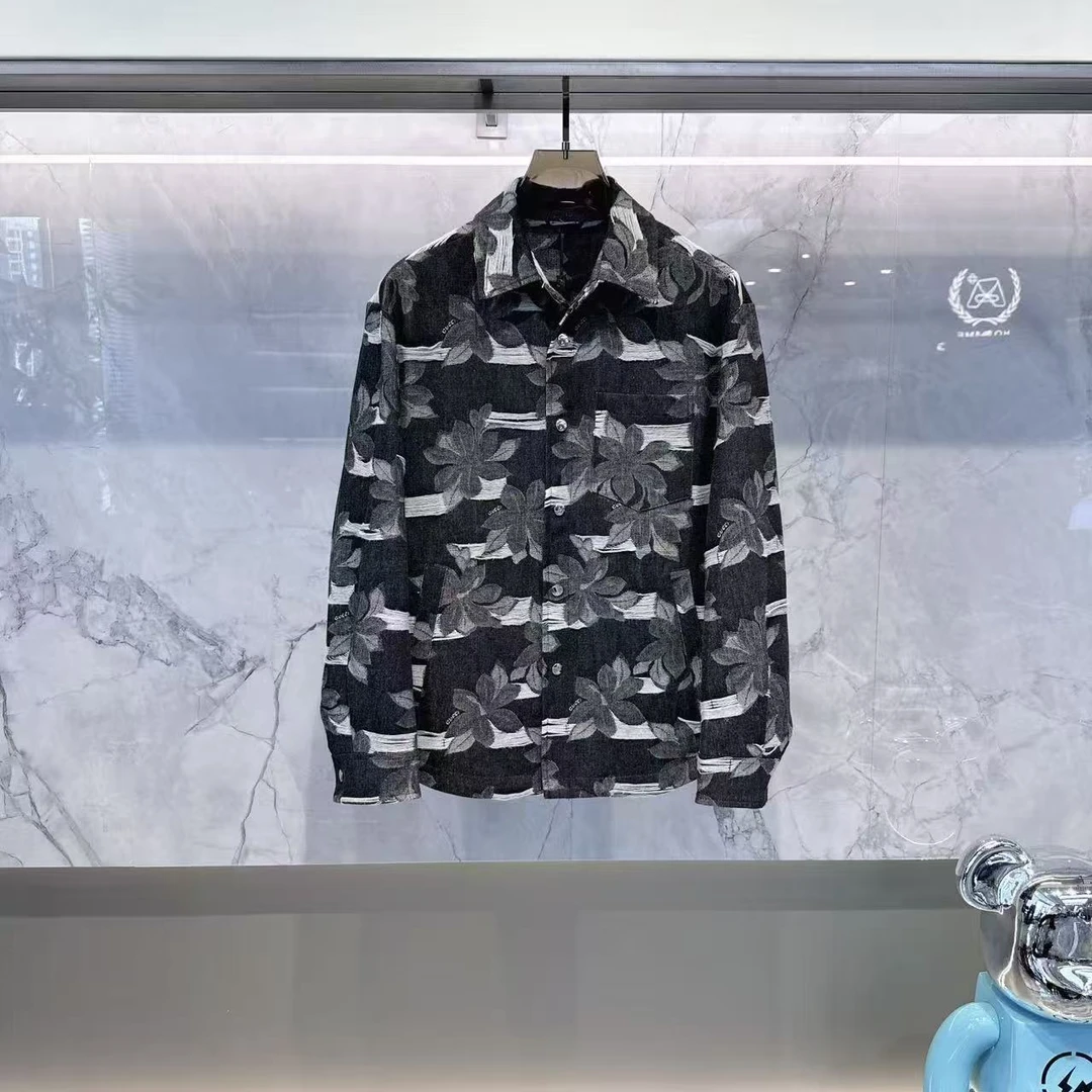 【VanJazny】新款高端男士时尚潮流印花男士满花夹克601