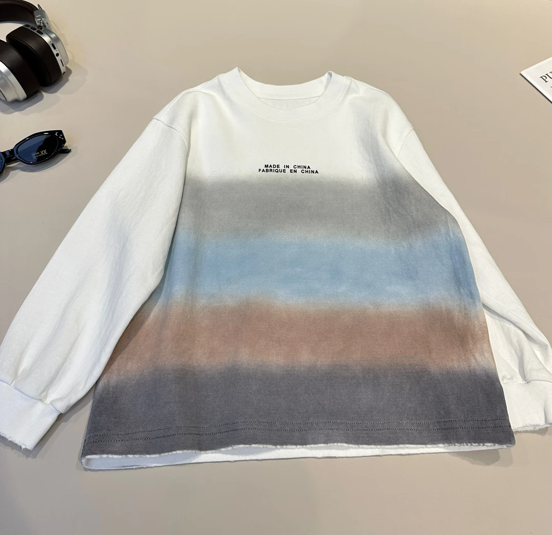 儿童中大童圆领百搭宽松型长袖春秋时尚卫衣日系工装风  25480