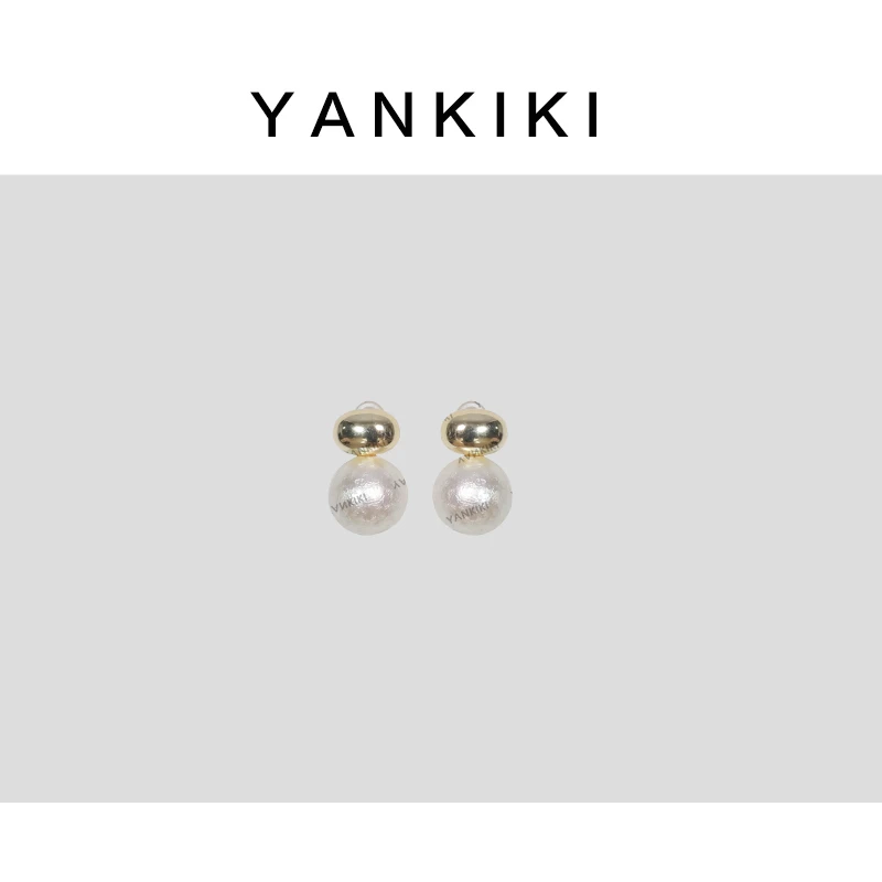 黄铜仿珍珠耳饰 豆豆仿珍珠耳饰 YANKIKI 2025夏季新品NEW