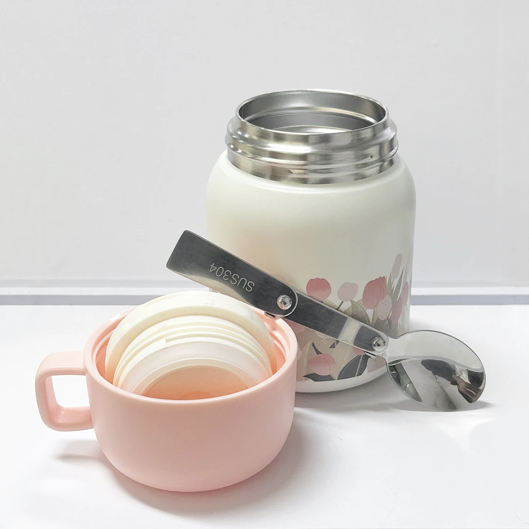 真空焖烧杯！314不锈钢大容量便携保温焖烧杯D78