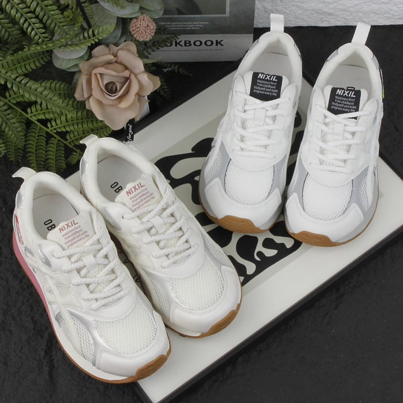 【8001】真皮厚底阿甘鞋2025秋季新款网面透气百搭休闲运动跑步鞋13