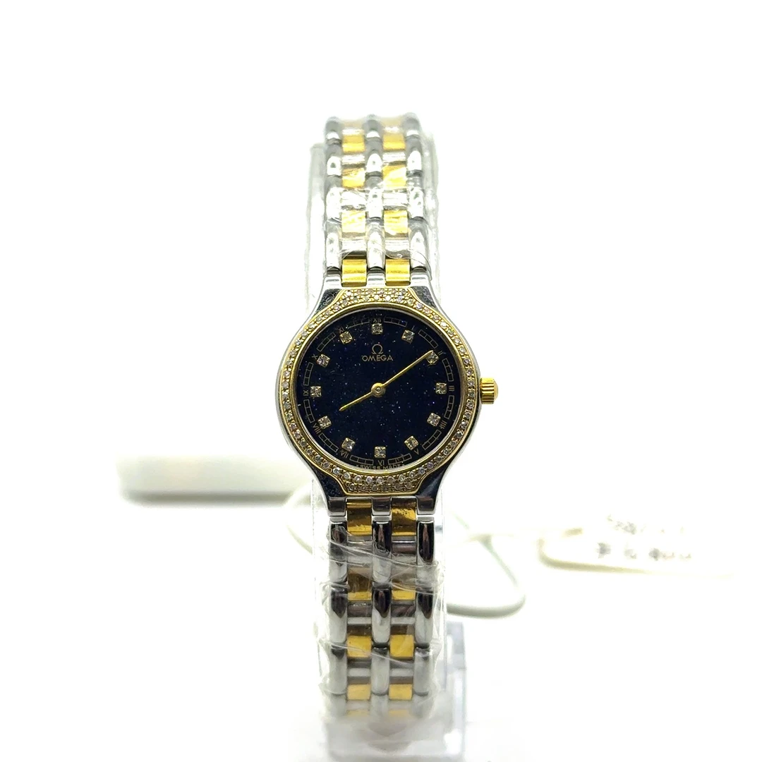 95新 Omega/欧米茄 14255/蝶飞系列/女士石英腕表/23盘/后钻/后盘