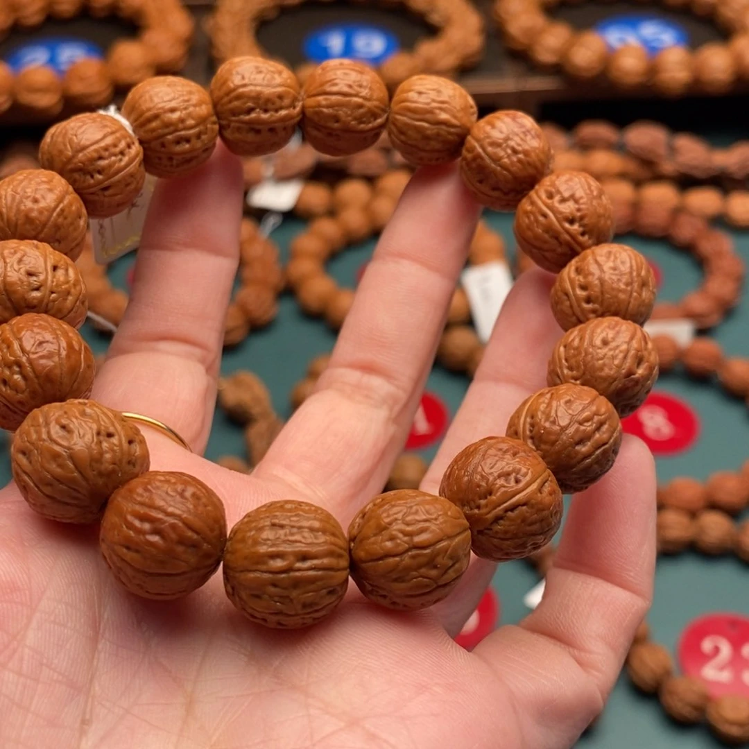 文玩核桃手串15尺寸金豆