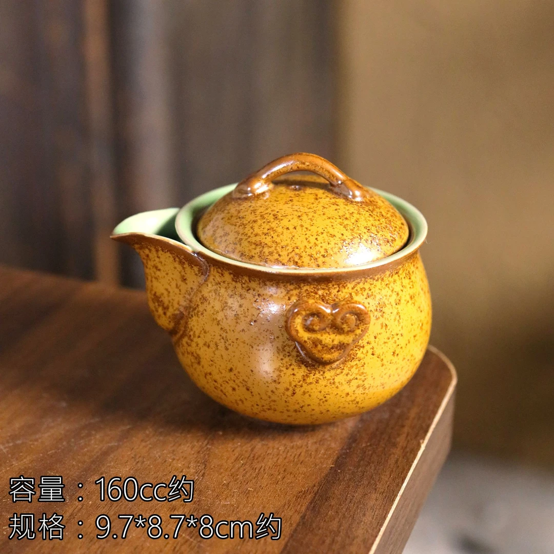 【境悟器】祥云手抓壶.1407.茶壶.BL