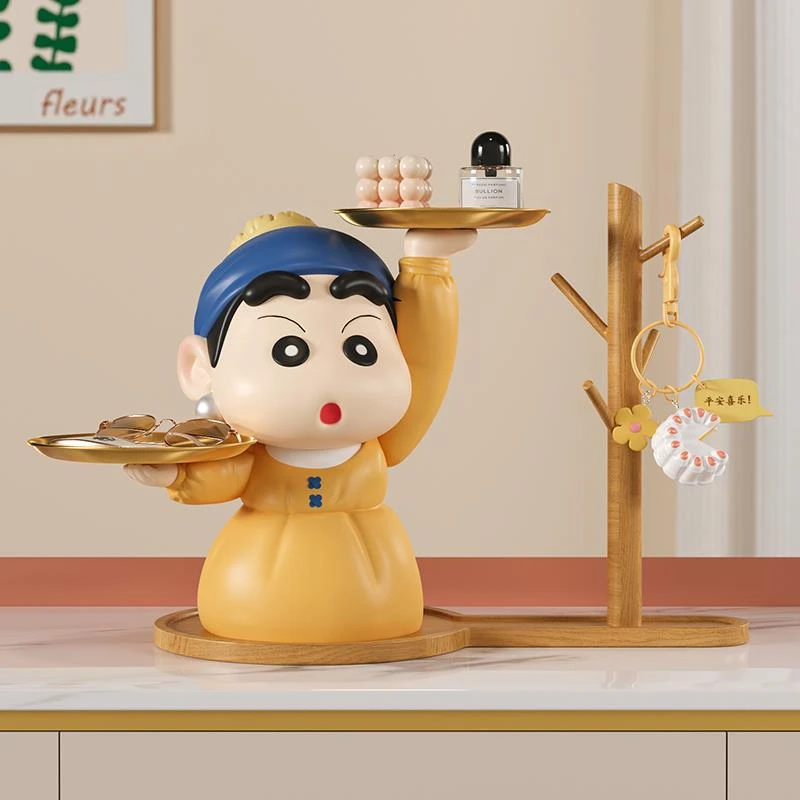 蜡笔小新钥匙收纳玄关装饰品摆件入户鞋柜客厅家居乔迁新居礼品