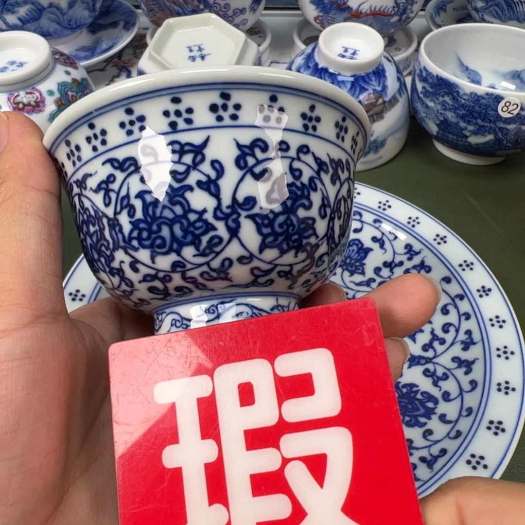 陶瓷景德镇纯手工纯手绘茶具木木93