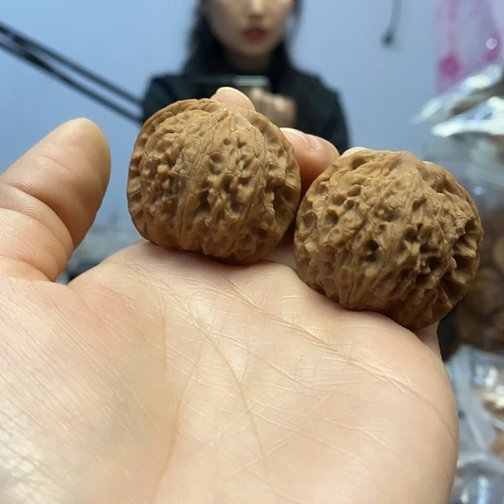 文玩核桃把件37闷尖凤眼小众