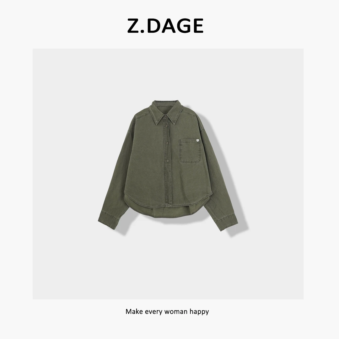 z.dage-‘城市猎人’春夏新品时尚轻奢感下摆弧形POLO衬衣-66038