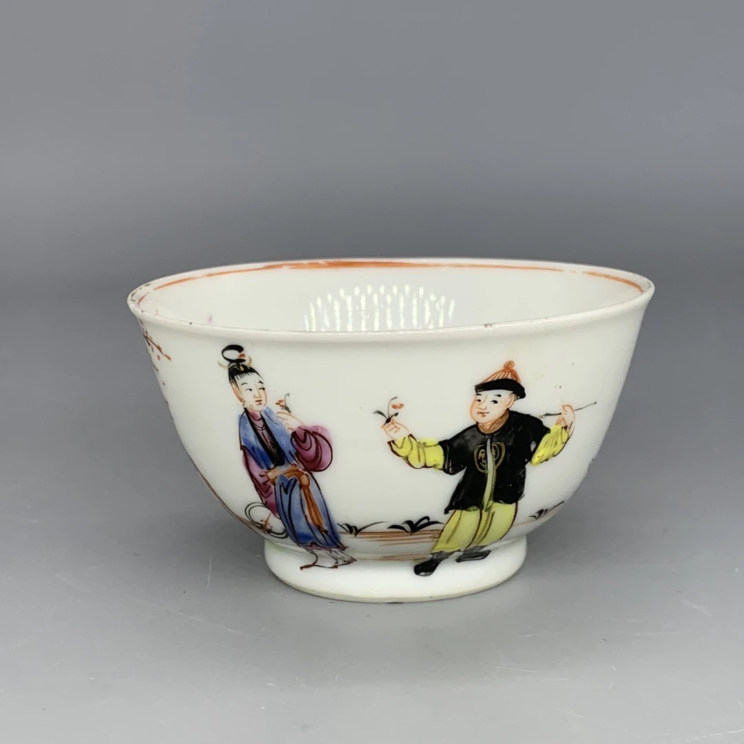 62509126*清乾隆广彩人物故事纹杯/瓷器六/江苏省文物总店/J