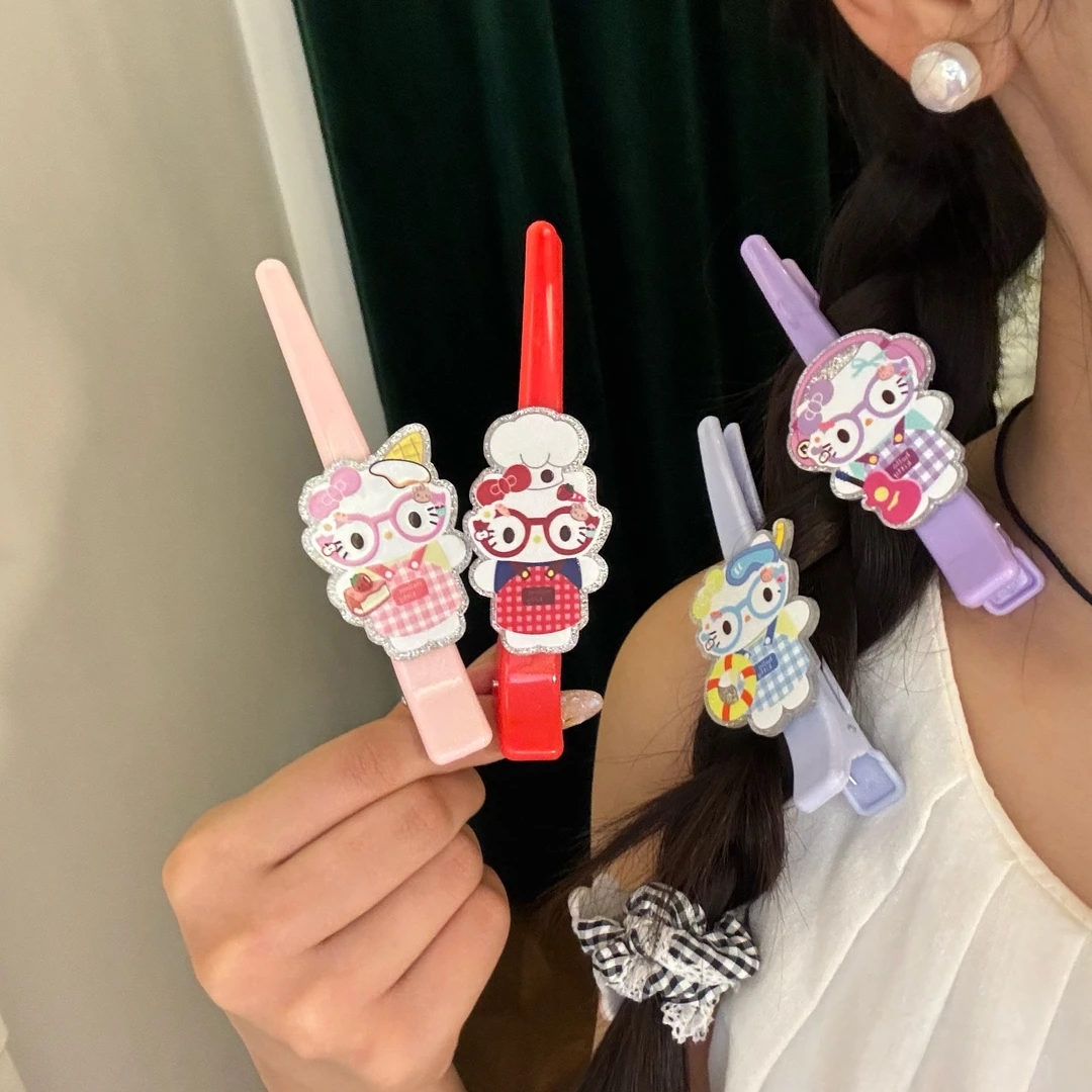 卡通发夹kt一字定型大号鸭嘴夹发饰定型夹子刘海夹少女发