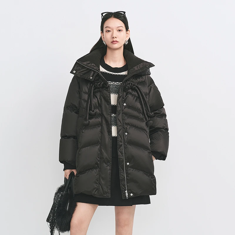 HPLY荷比俪【七语专享】冬季盘扣新中式A型连帽羽绒服HYE44560241