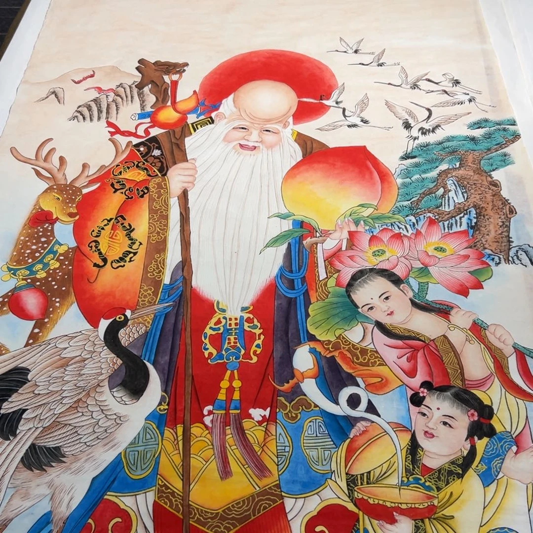 J***g书法秦老师精品寿星