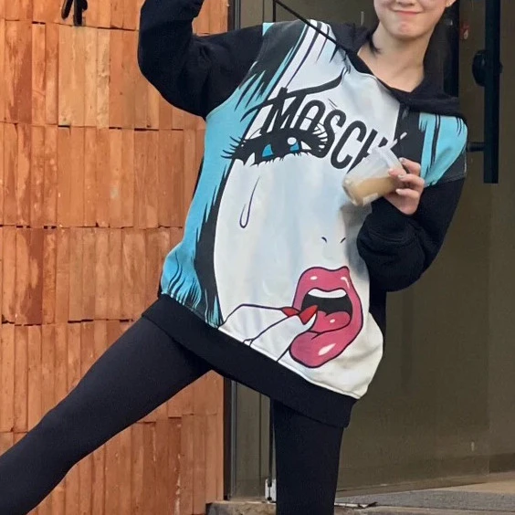 99新 MOSCHINO 连帽卫衣/38码/Xsp32578