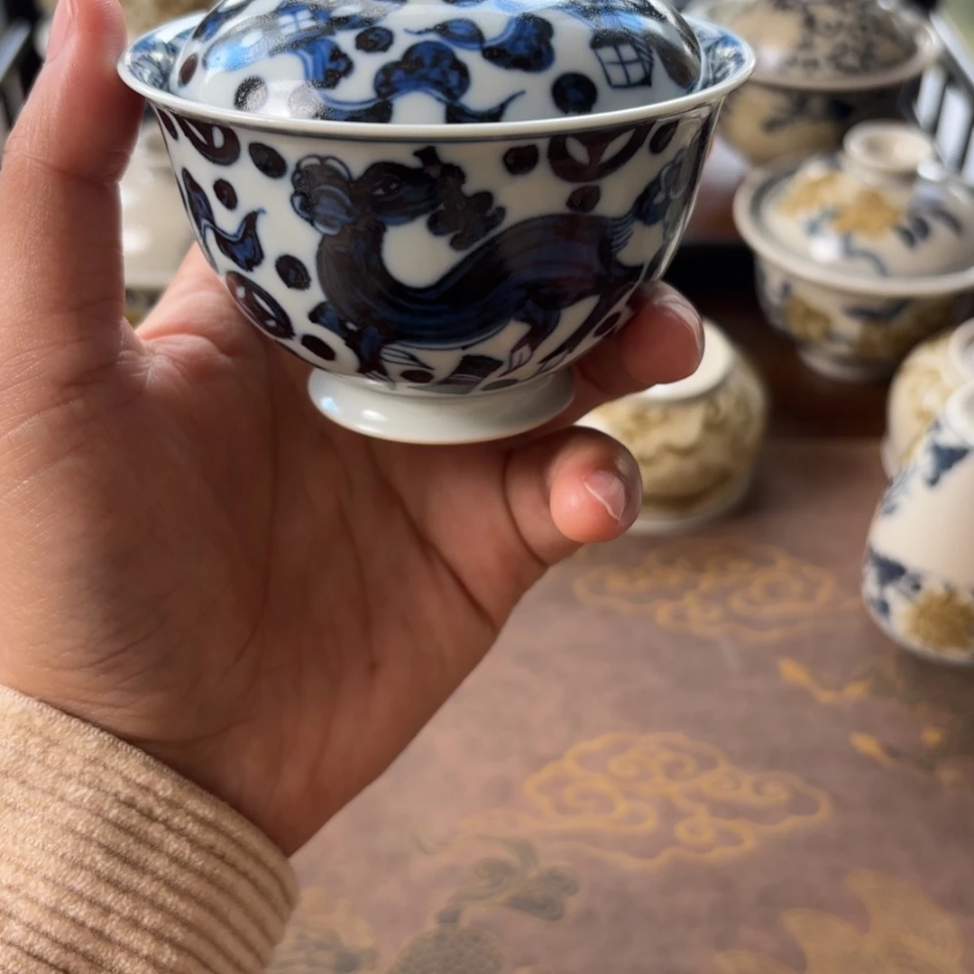 瓷片景德镇手绘茶器瑕疵