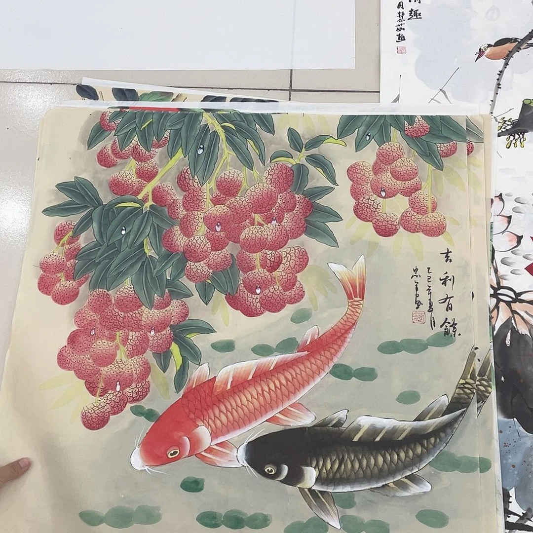 国画纯手绘山水花鸟