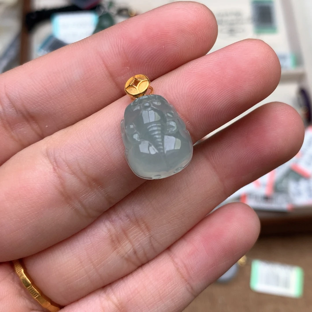 【闪购商品】18K金镶嵌挂件翡翠一