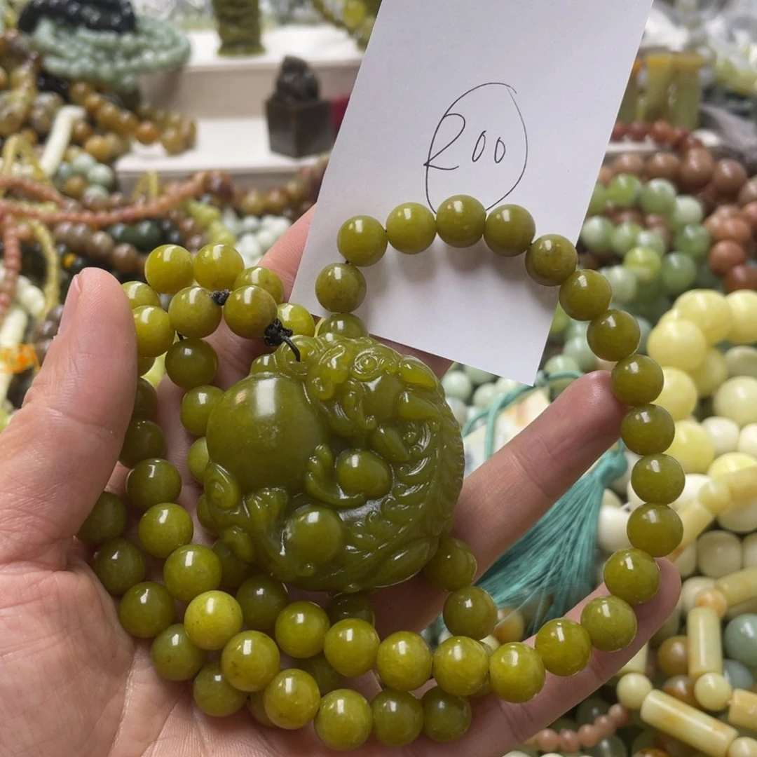 蛇纹石玉手链未镶嵌