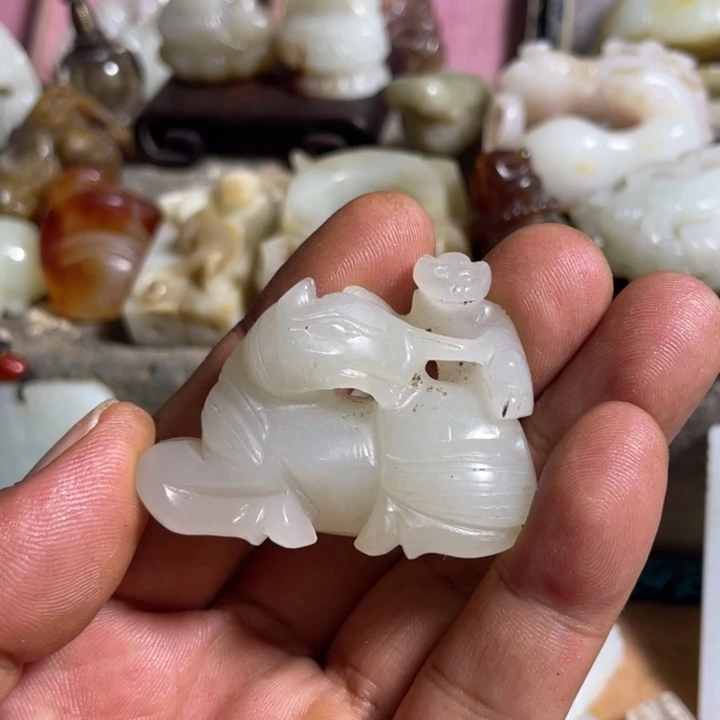 h***水和田玉未镶嵌吊坠(不含链)