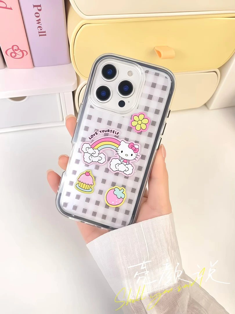【草莓彩虹kt】适用苹果16promax手机壳iphone15/14/13/12/11
