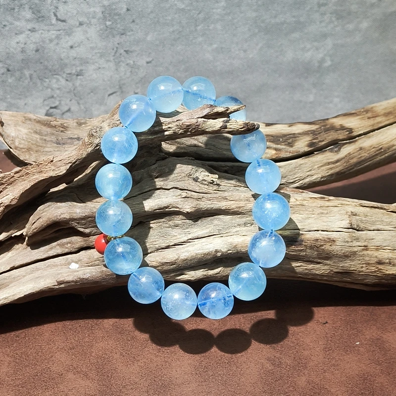 【黑胖珠宝】蓝天白云H0225 海蓝宝DIY手链  多样性发其