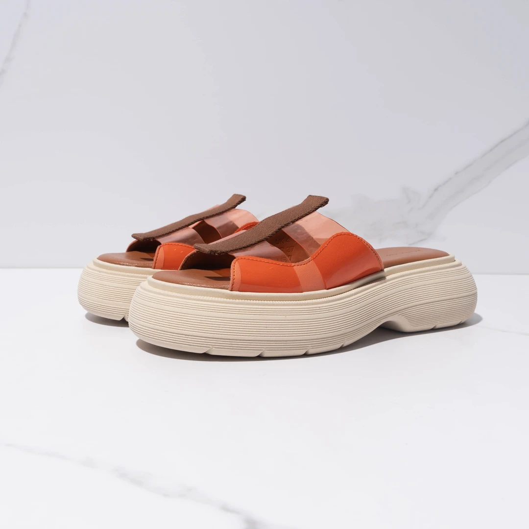 全新未使用/Rejina Pyo女士厚底拼色拖鞋RPGS00003