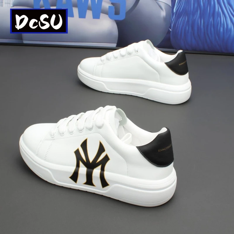 【香港DcSU&Shoes官方正品】潮牌印花男女情侣小白鞋2025百搭休闲鞋