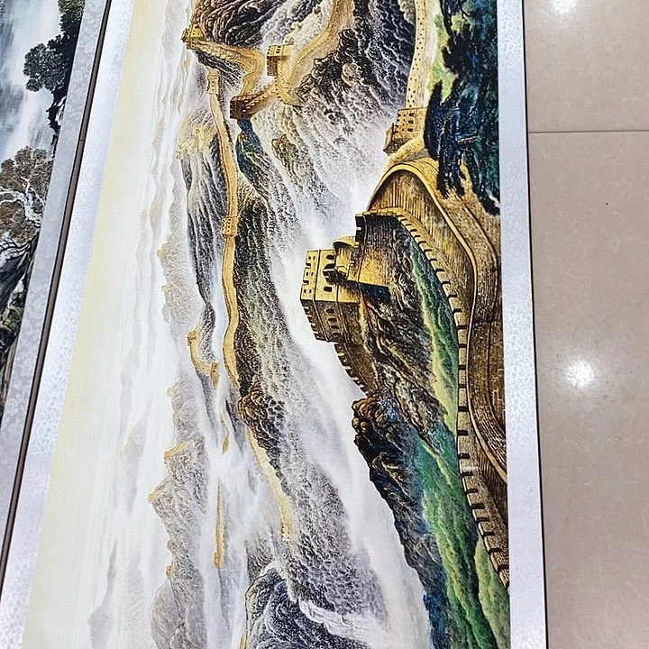 手工装裱国画作品