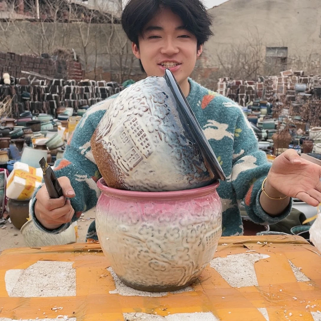 红陶宜兴紫砂花盆