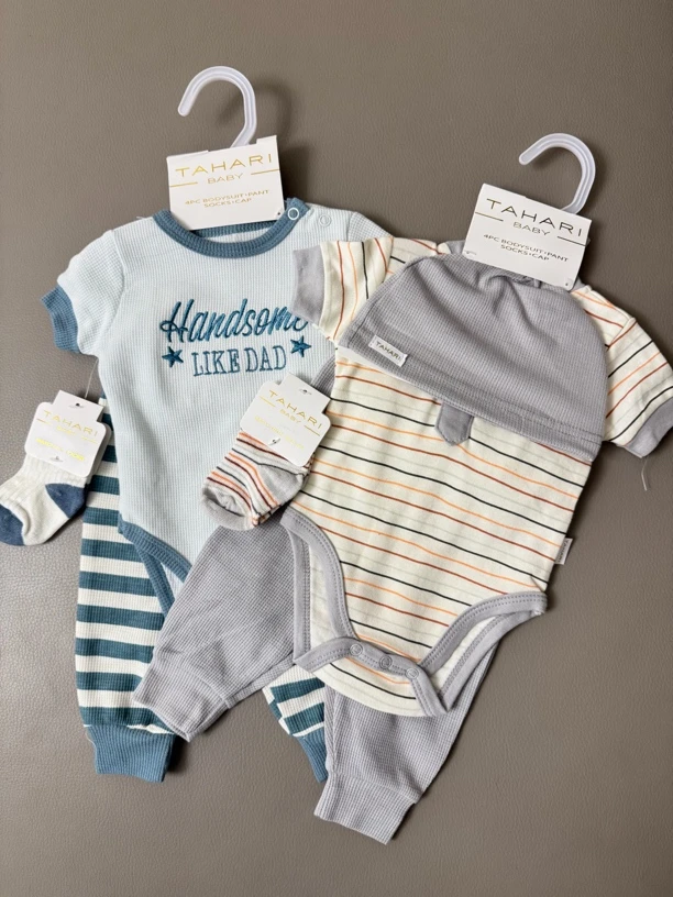 新生儿男宝四件套小众风格