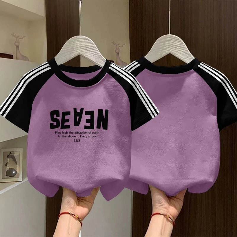 男童短袖儿童夏季T恤2025新款上衣中大童卡通纯棉半袖童装休闲潮