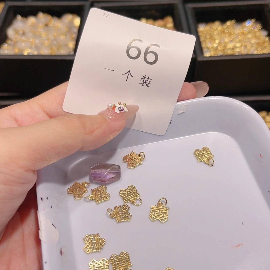 紫晶珠宝半成品银S925镀金镶嵌66